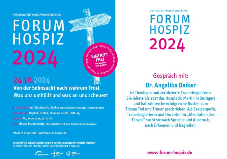 Flyer Forum Hospiz 2024 - Theresia-Hecht-Stiftung