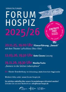 Flyer Forum Hospiz - Veranstaltungen 2025/26
